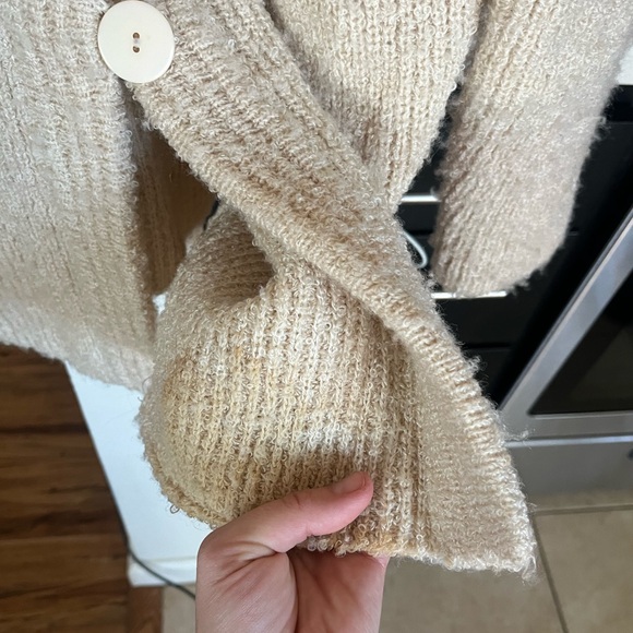 Vintage Adele Joyce Knit Sweater M Grannycore Cottage Cream Ivory Long Fit - Picture 10 of 12